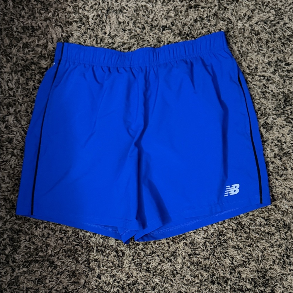 New Balance Men's Royal Blue Athletic Shorts with Black Piping